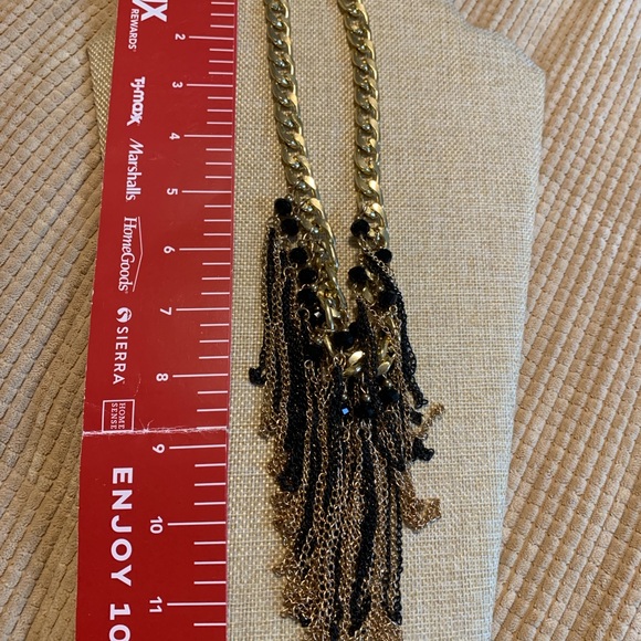 Dramatic black and gold bib necklace. Great condition for pre owned. - Picture 4 of 4